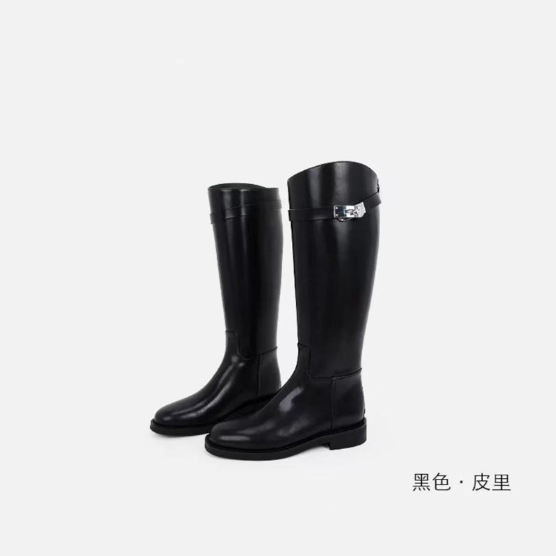 不掉筒百搭气质骑士靴K扣