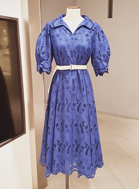 韩国正品代购 MICHAA美夏 2023夏季新品镂空连衣裙 MIN5WOP040