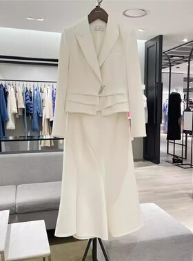 韩国代购 美夏MICHAA女装23秋 短外套半身裙套装MIN9WJK100