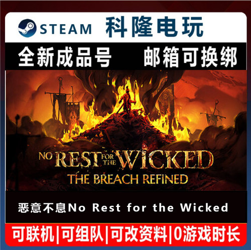 Steam国区游戏 恶意不息 No Rest for the Wicked 多人全新成品号