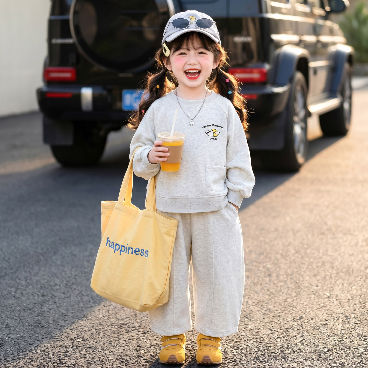 2026春秋女童洋气卫衣女孩套装潮