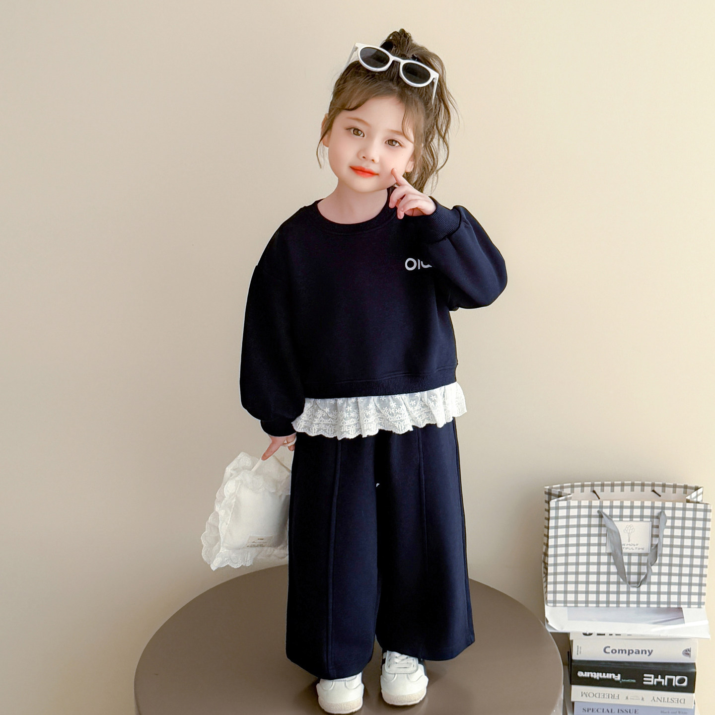 女童2026新款儿童洋气时尚卫衣女孩秋季休闲裤两件套秋装运动套装