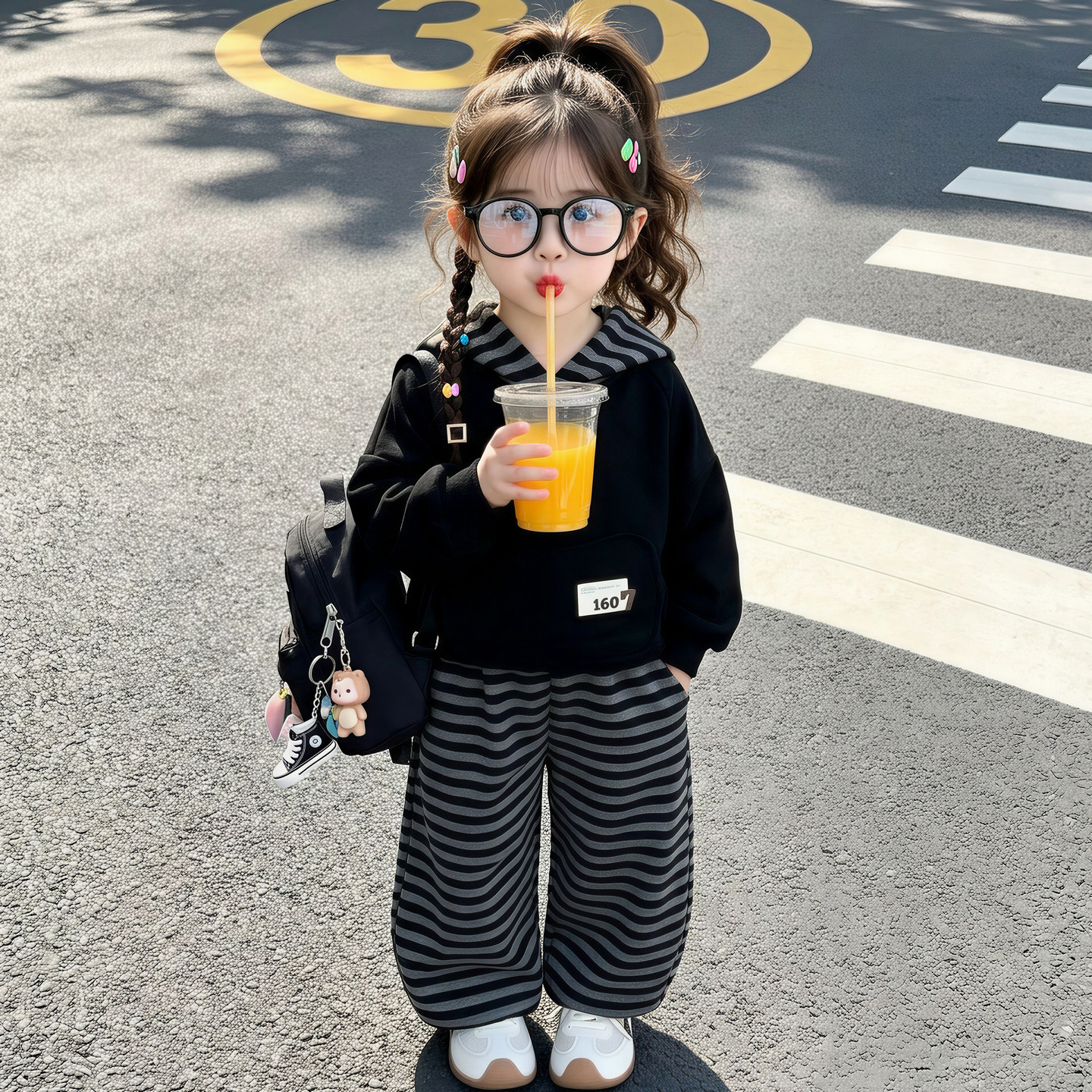 2026春秋女童洋气卫衣两件套潮品