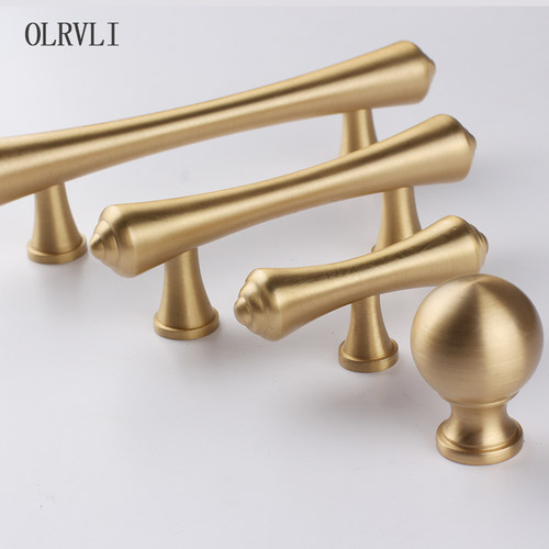 意大利olrvli纯铜轻奢铜拉丝拉手