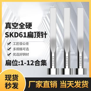 0.7 真空全硬SKD61扁顶针现货扁顶杆A=0.6 0.8