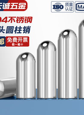 圆头圆柱销不锈钢销钉定位销轴实心子顶针光轴圆棒固定滚销子304