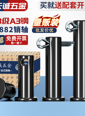 GB882铁黑色带孔销轴平头带孔销钉插销A3定位销MM5M6M8M10M12-M30