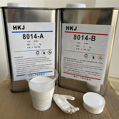 8014纯白色手办硅胶模具