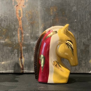 ABHOUSE出口美国描金马陶瓷系列窑变冰裂纹瓷器摆件客厅玄关装饰