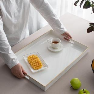 AB HOUSE出口美国样板房摆件彩色托盘首饰茶几装饰果盘零食收纳盘