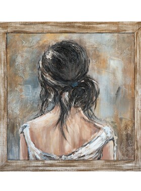 ABHOUSE出口海外油画客厅沙发背景墙复古装饰画抽象人物挂画