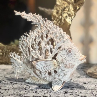 AB出口美国动物摆件海洋生物系列树脂桌面装饰摆件客厅样板房家居