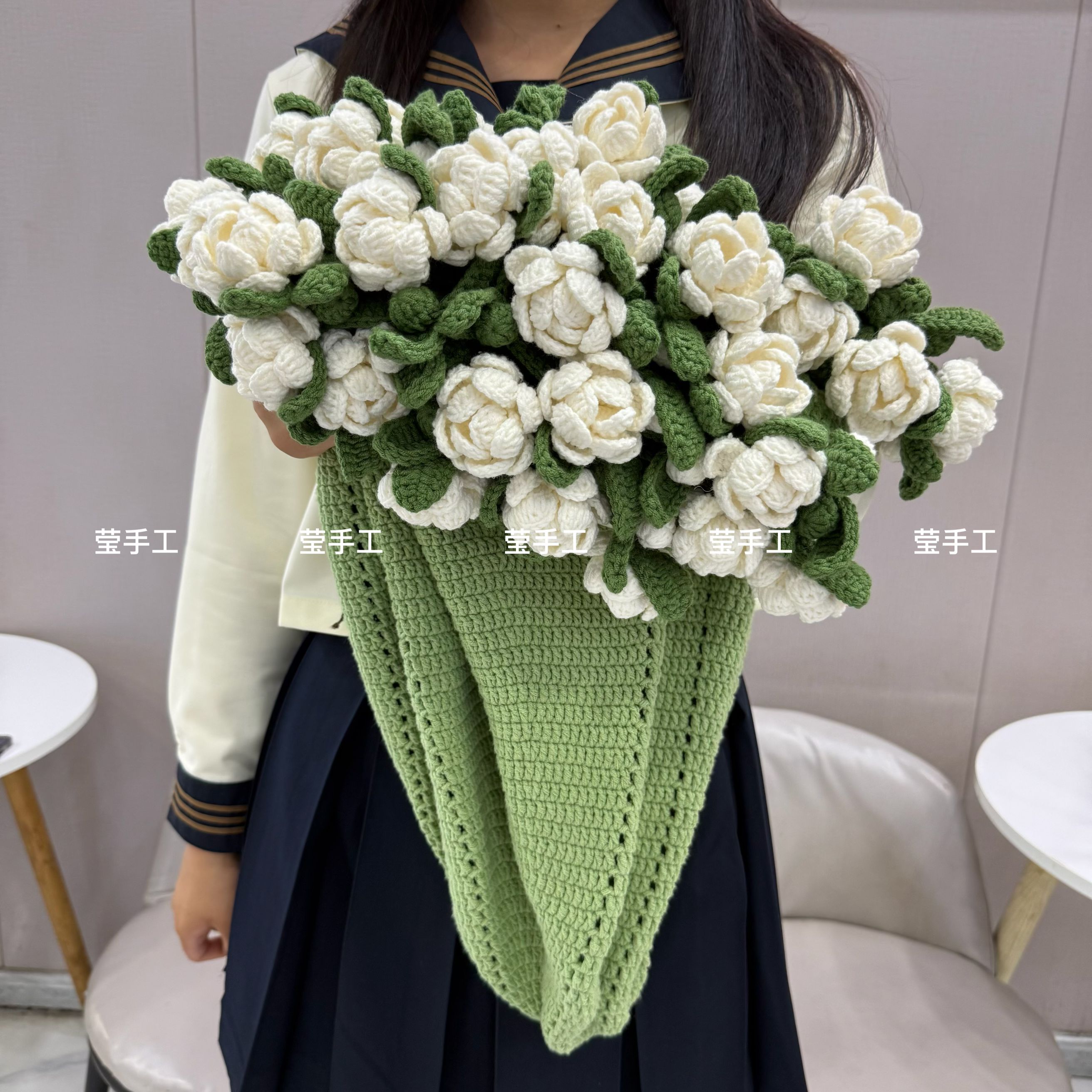 茉莉花盖毯DIY钩织材料包