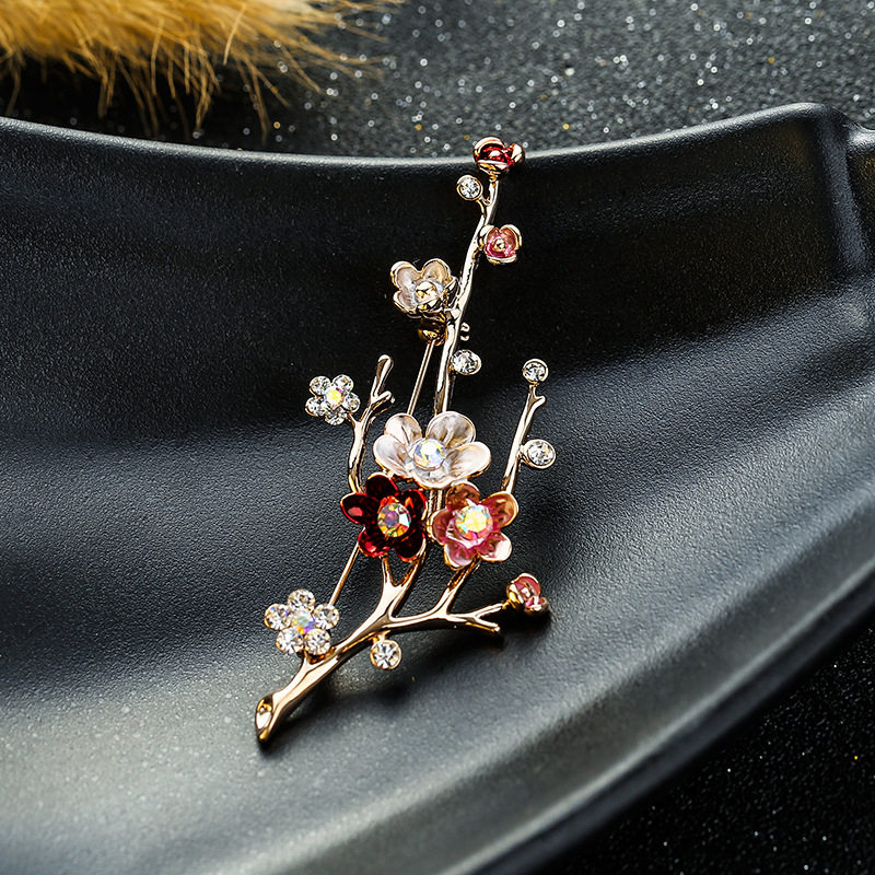 中国复古梅花胸针女毛衣开衫别针领针秋冬气质优雅民族风配饰礼品