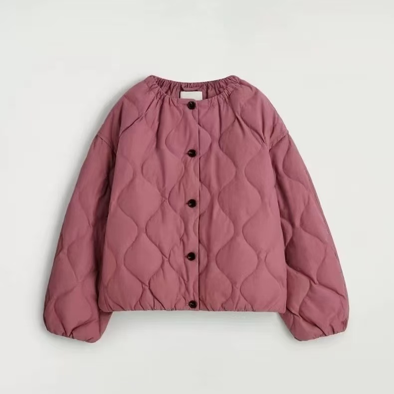 CS女装 休闲版型绗缝羽绒服夹克橡皮红2025冬季新品1323837003