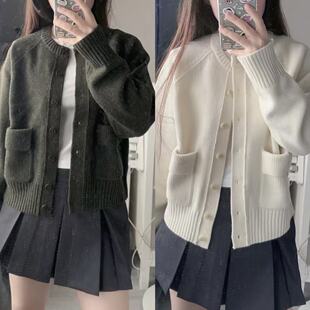 C家女装 标准版型羊毛针织衫2025秋季新品毛衣开衫女1293670001