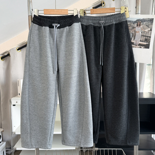 2026童装冬新款男女童休闲裤一体绒裤子软糯儿童加绒弯刀运动裤潮