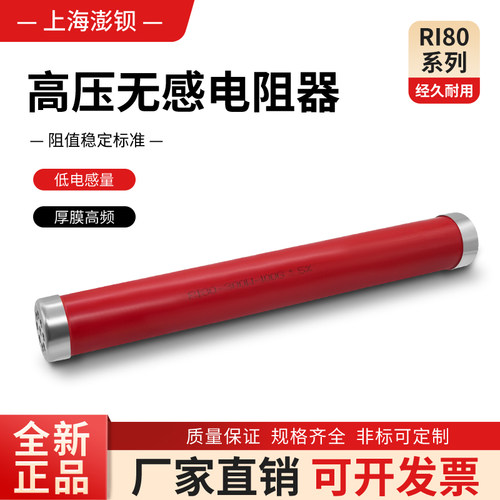 RI80 大红袍玻璃釉高压无感电阻 200W 1M2M3M5M10M20M30M50M 兆欧