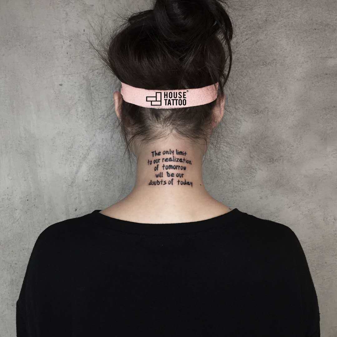 纹身贴防水持久男女原创后颈部脖子英文字母网红潮人 满9包邮