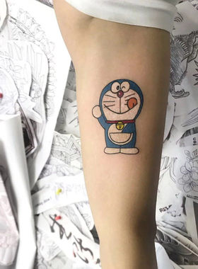 个性哆啦a梦二次元纹身贴防水
