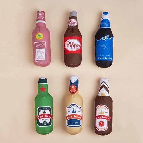 狗狗仿真酒瓶响纸磨牙玩具咬不烂