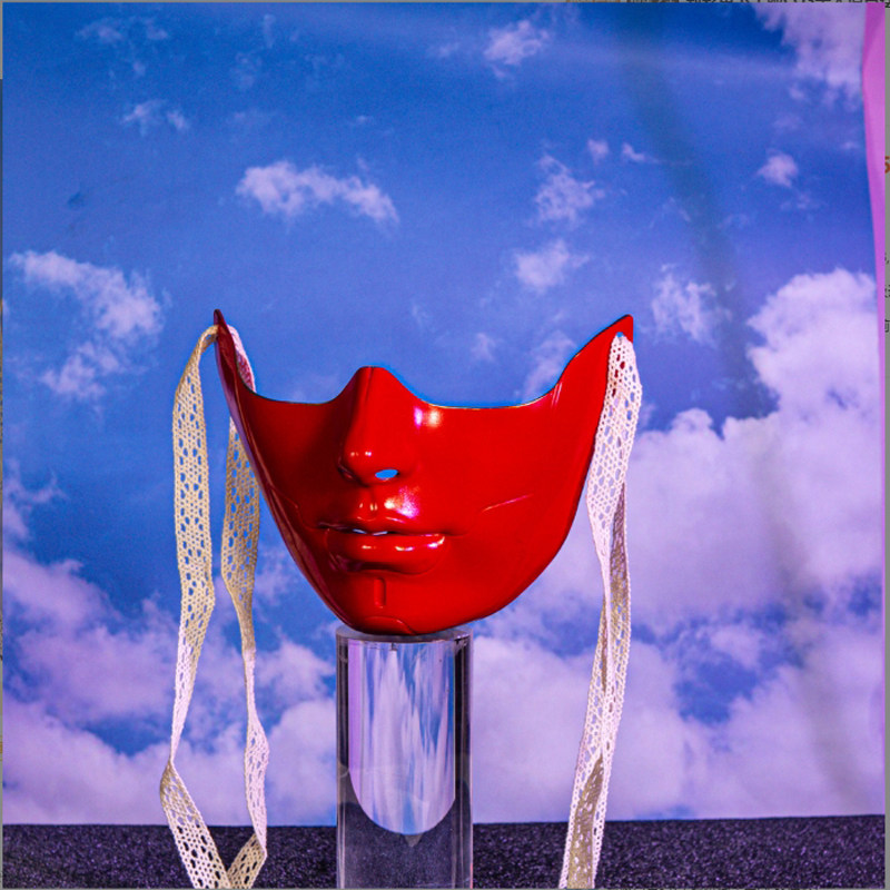 COS面具 舞台表演下半脸美人道具珍藏装饰机械风成人男女装扮面具