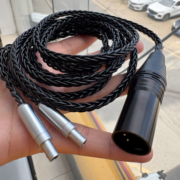 德聆格 适用HD800s hd820耳机升级线材 单晶银 4.4针卡农平衡线