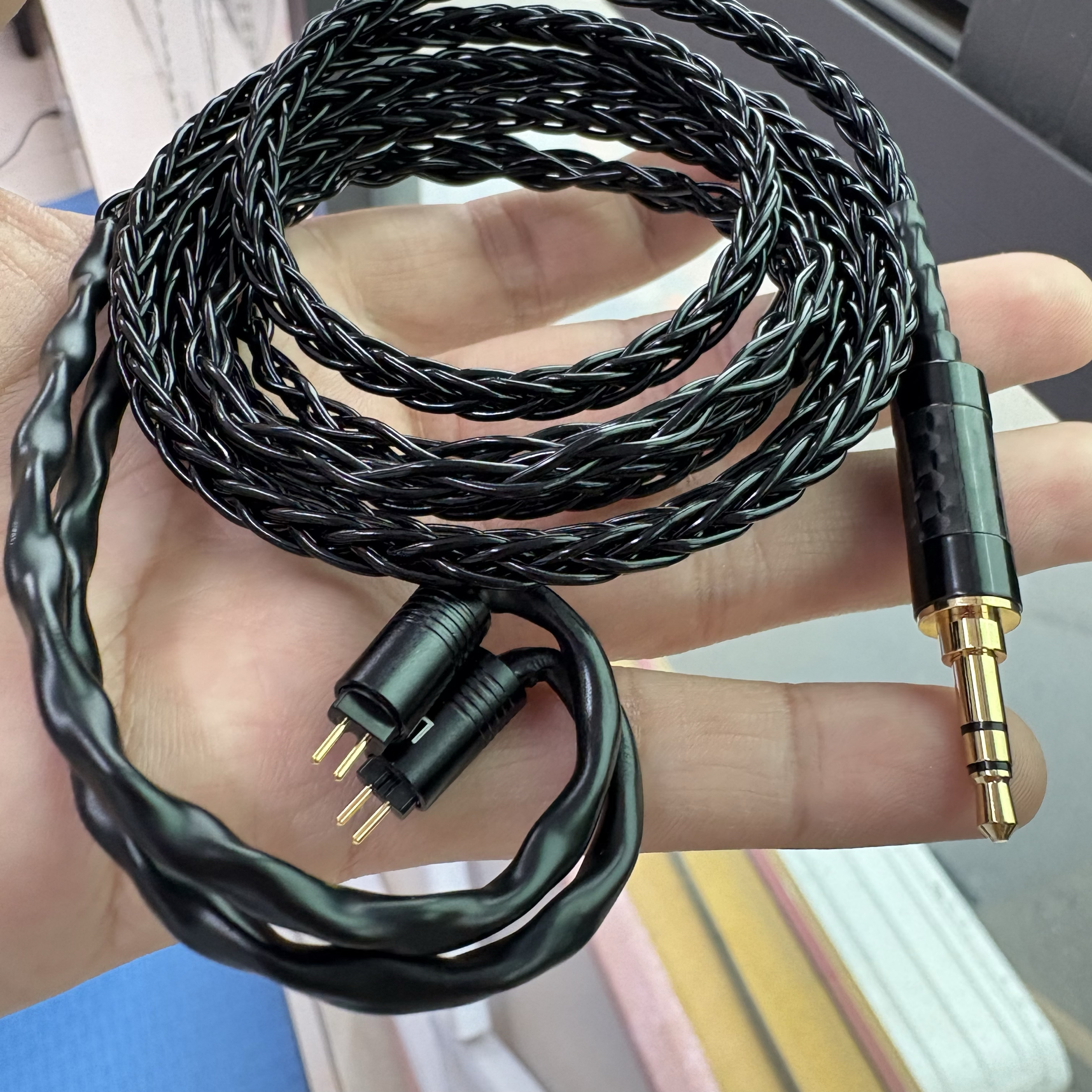 德聆格 适用水月雨kxxs titans ea500星野0.78双针2pin耳机升级线