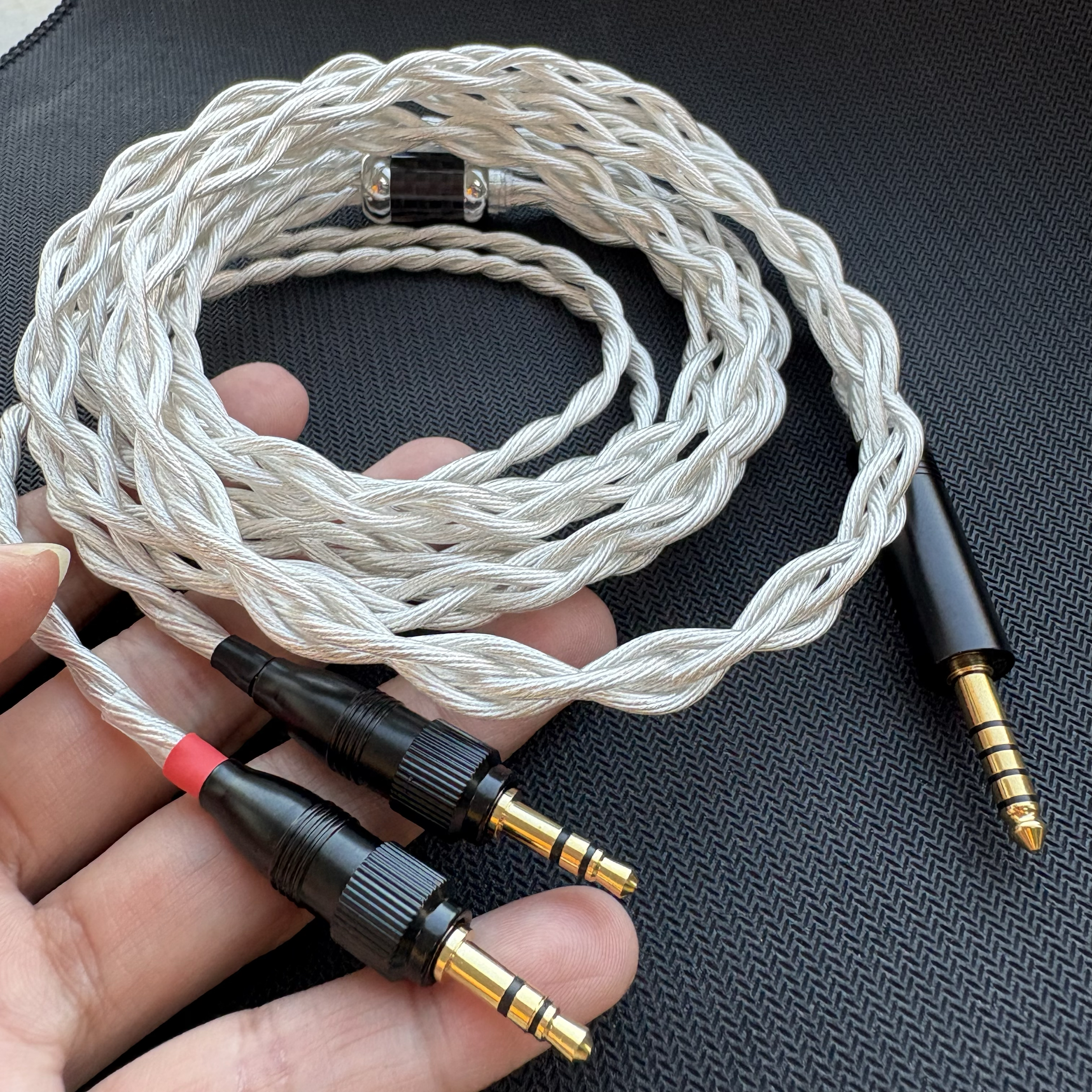 德聆格 双3.5带锁适用MDR-Z7R MDR-Z7M2 MDR-Z1R单晶银耳机升级线