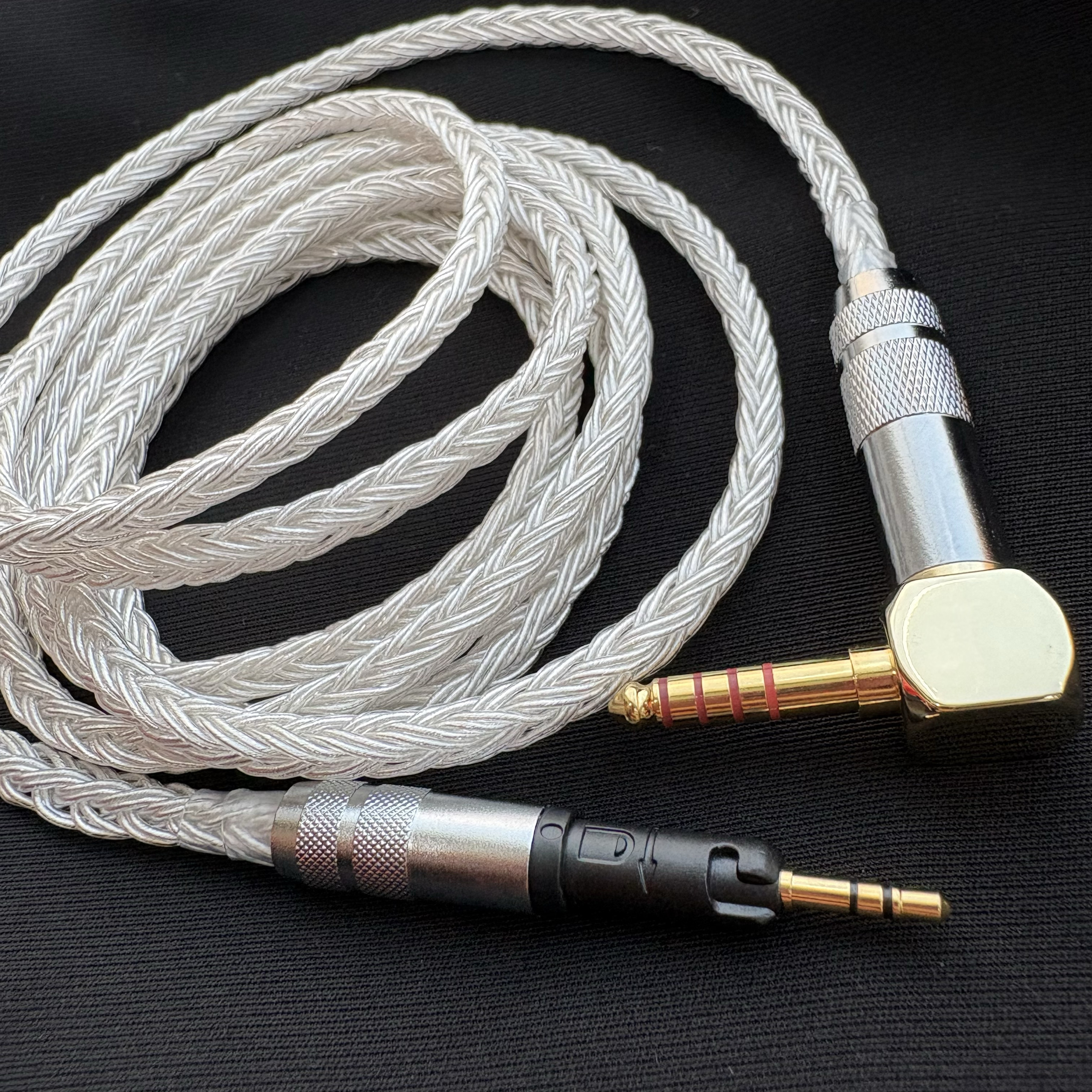 德聆格 适用AHT M40x M50x M60x M70x头戴式16股镀银耳机升级线