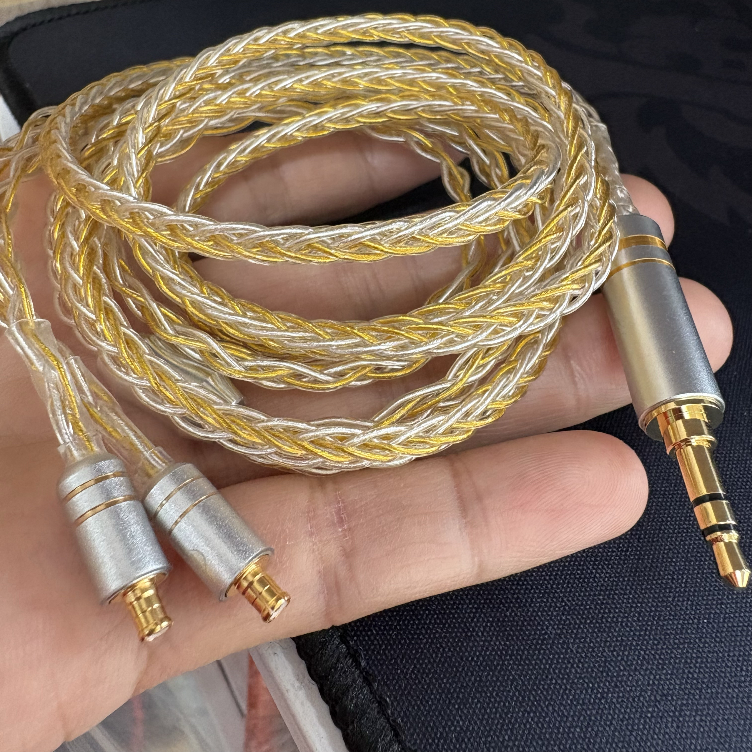 德聆格 金银线适用ATH-CKR100is CKR90is CKS1100is耳机升级线