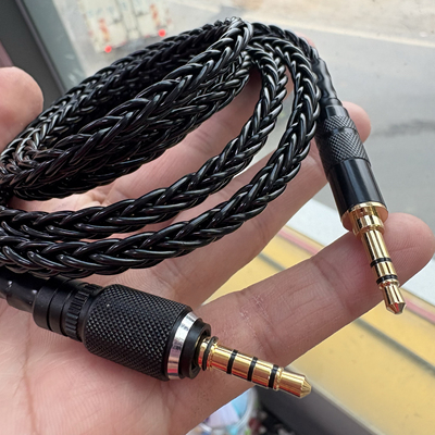 德聆格适用于MDR-MV1 MDR-M1银耳机升级线（带螺纹锁帽原装插针）