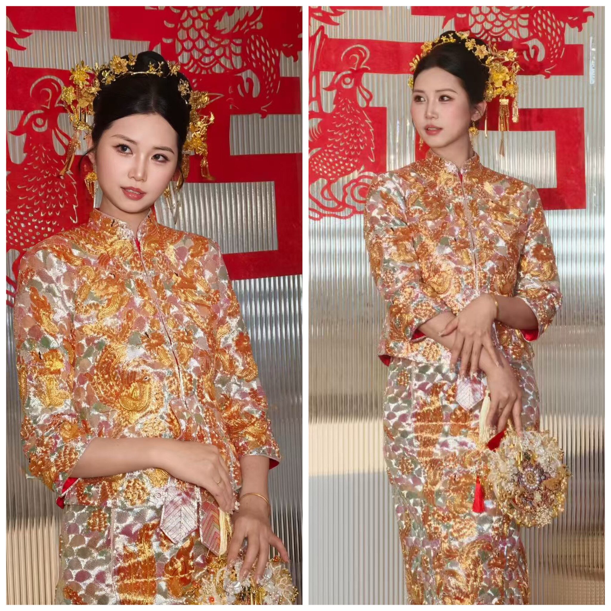 褂皇龙凤褂褂后手工中式结婚新娘龙凤裙褂礼服秀禾婚服嫁衣租赁