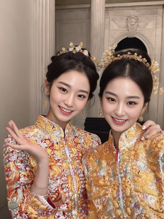 褂皇后龙凤褂出租手工中式结婚新娘龙凤裙褂礼服秀禾婚服嫁衣租赁