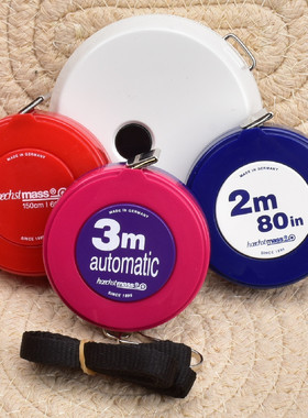 德国原装进口1.5米2米3米皮尺红色卷尺量衣尺英寸量衣软尺布尺子