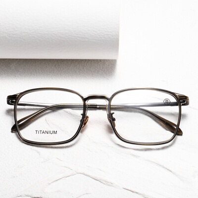MATSUDA松田光弘同款foster5纯钛近视眼镜架板材眼镜框花纹镜腿