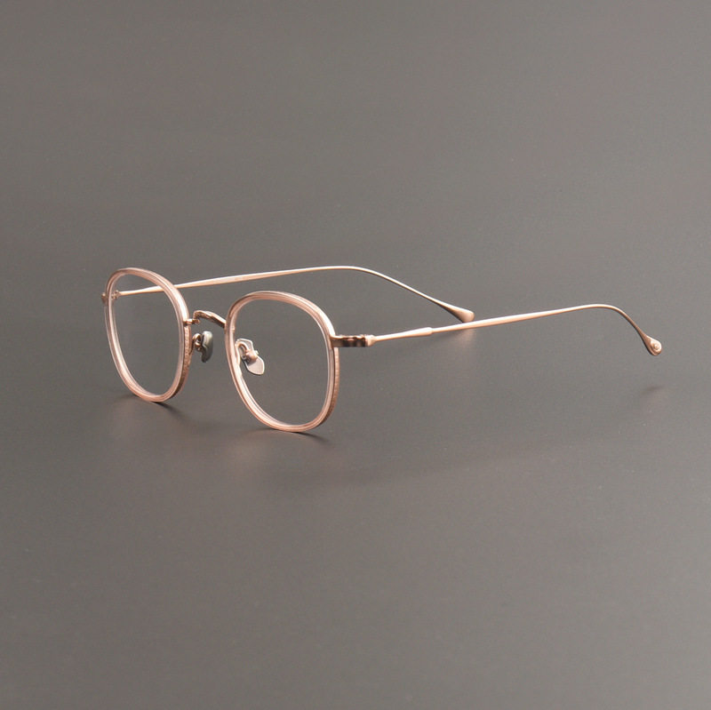 万年龟同款复古小框文艺女士可配近视多色纯钛眼镜框架KMN137
