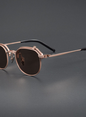 9999款可上翻纯钛墨镜潮流男女可配近视太阳镜偏光防紫外线S-400T