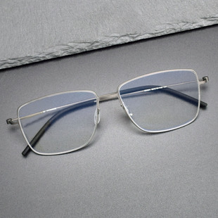 5508A林德LIND伯格BERG同款眼镜框架斯文配高度数防蓝光变色镜片