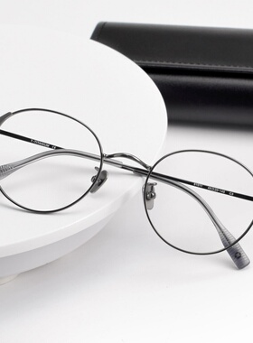 复古圆形小红书眼镜front同款81011小脸可配度数纯钛近视眼镜架