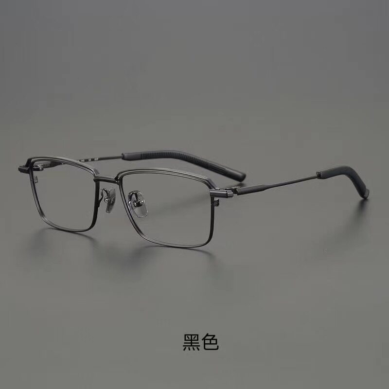 增同永款眼镜架双层眉线日本纯钛男近视大方框736990249