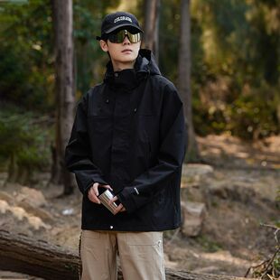 战地苏罗春秋男款风衣防风夹克宽松大码青年运动外套学生上衣