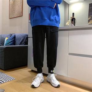春季港风卫裤男宽松大码休闲束脚裤 XZ229-1 WK02 P45(点击率高）图片