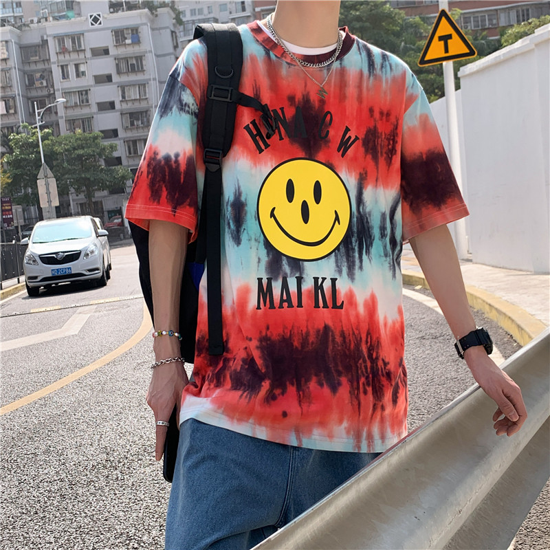 2021港风宽松大码短袖t恤男宽松百搭潮流时尚XZ229-1T20P35,男装T恤,星座301A-2