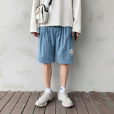 2021夏季短款港风男小雏菊印花宽松直筒短裤XZ229-1K01P20，男装休闲裤，星座301A-2