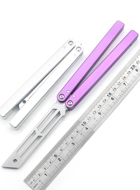 飞猿鱿鱼海卫V2.0航空铝蝴蝶刀跨境未开刃练习训练刀花式练习工具