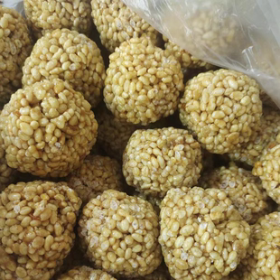 广西宾阳传统特产小吃纯手工制作米花糖茶点甜品可以泡水吃的米花