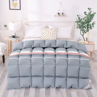 加工定做旧羽绒服翻新改羽绒被现场直播充绒纯棉双层水洗棉鹅绒被