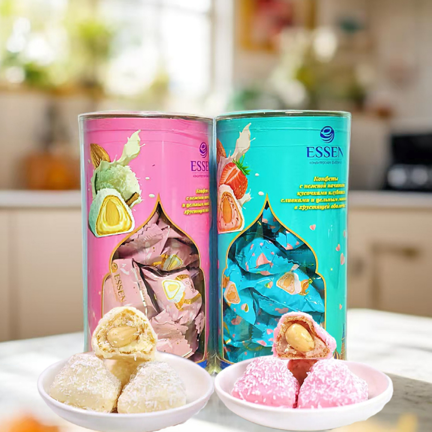 整颗杏仁夹心草莓椰蓉巧克力俄罗斯进口罗斯利德奶罐奶油糖果200g