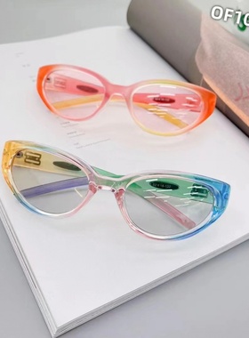 欧美风时髦insv网红同款糖果色墨